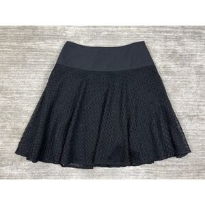 Grace Elements Skirt Womens 10P Black Lace Like Overlay Casual